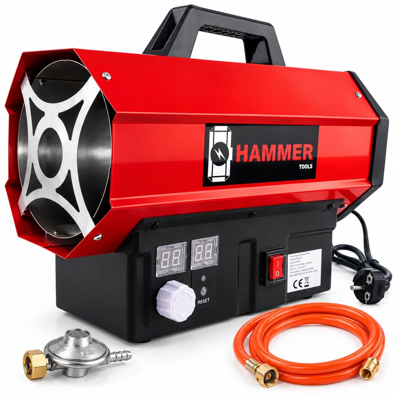 Теплова гармата газова HAMMER 40 кВт пропан-бутан п'єзорозпал IP44 (210207) Теплова гармата газова HAMMER 40 кВт пропан-бутан п'єзорозпал IP44 (210207)