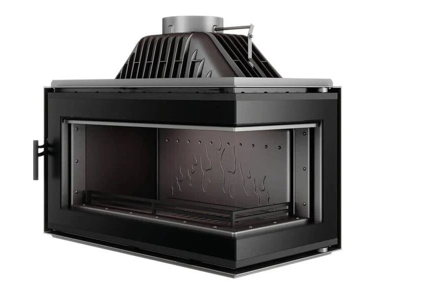 Топка кутова чавунна камінна KAWMET W16 PB Black ECO права 13,5 кВт Топка кутова чавунна камінна KAWMET W16 PB Black ECO права 13,5 кВт