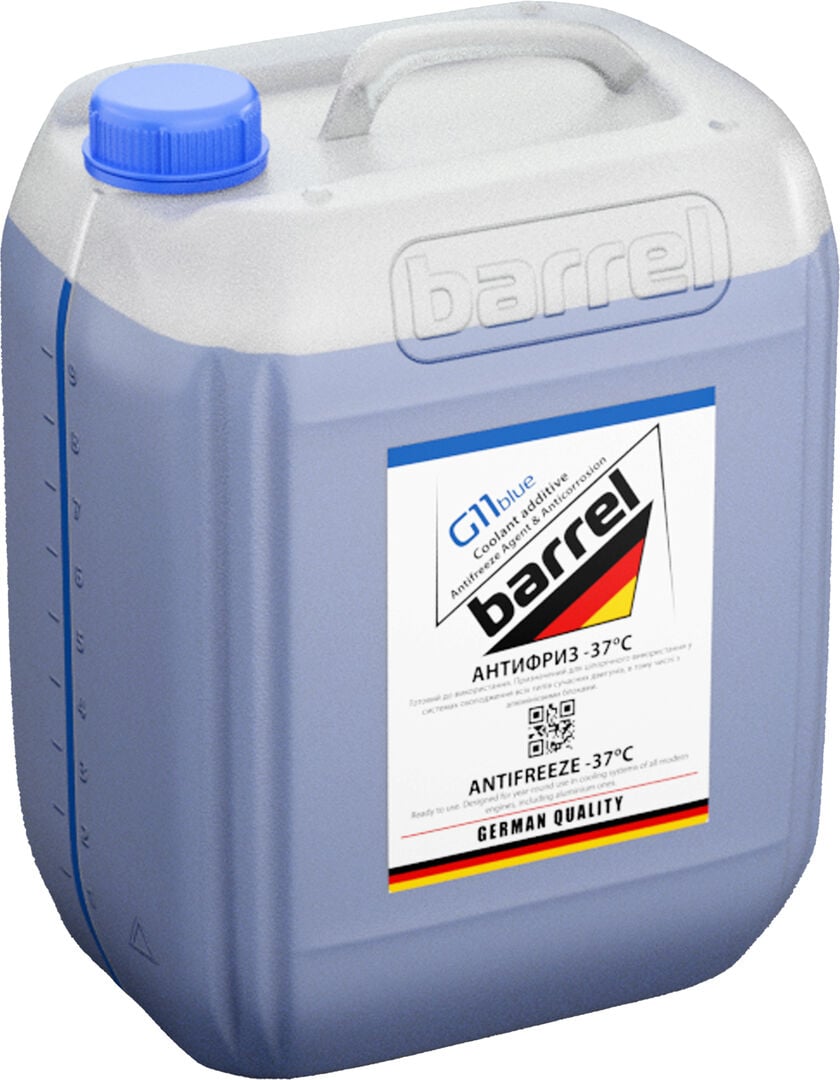 Тосол антифриз Barrel -37 G-11 10 л Синий (48021044765) Тосол антифриз Barrel -37 G-11 10 л Синий (48021044765)