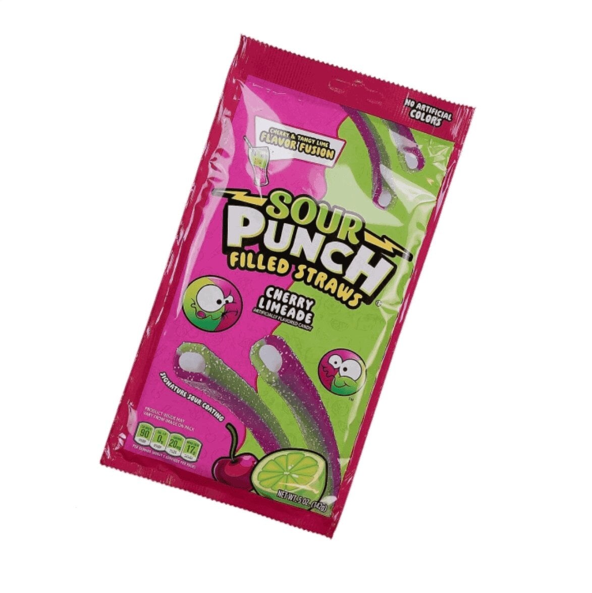 Цукерки кислі жувальні Sour Punch Filled Straws Cherry Limeade 142 г (2851210681)