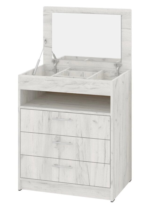 Туалетний столик PEHOTIN Трюмо-4 70х44х82/125 см Дуб крафт білий (PN-102299)