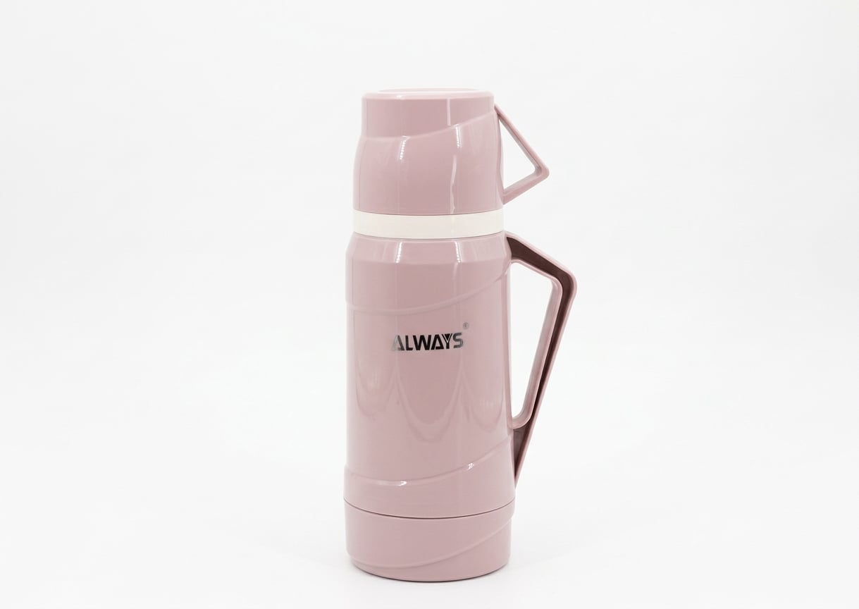 Термос вакуумный ALWAYS Vacuum с ручкой со стеклянной колбой Flask 1,8 л