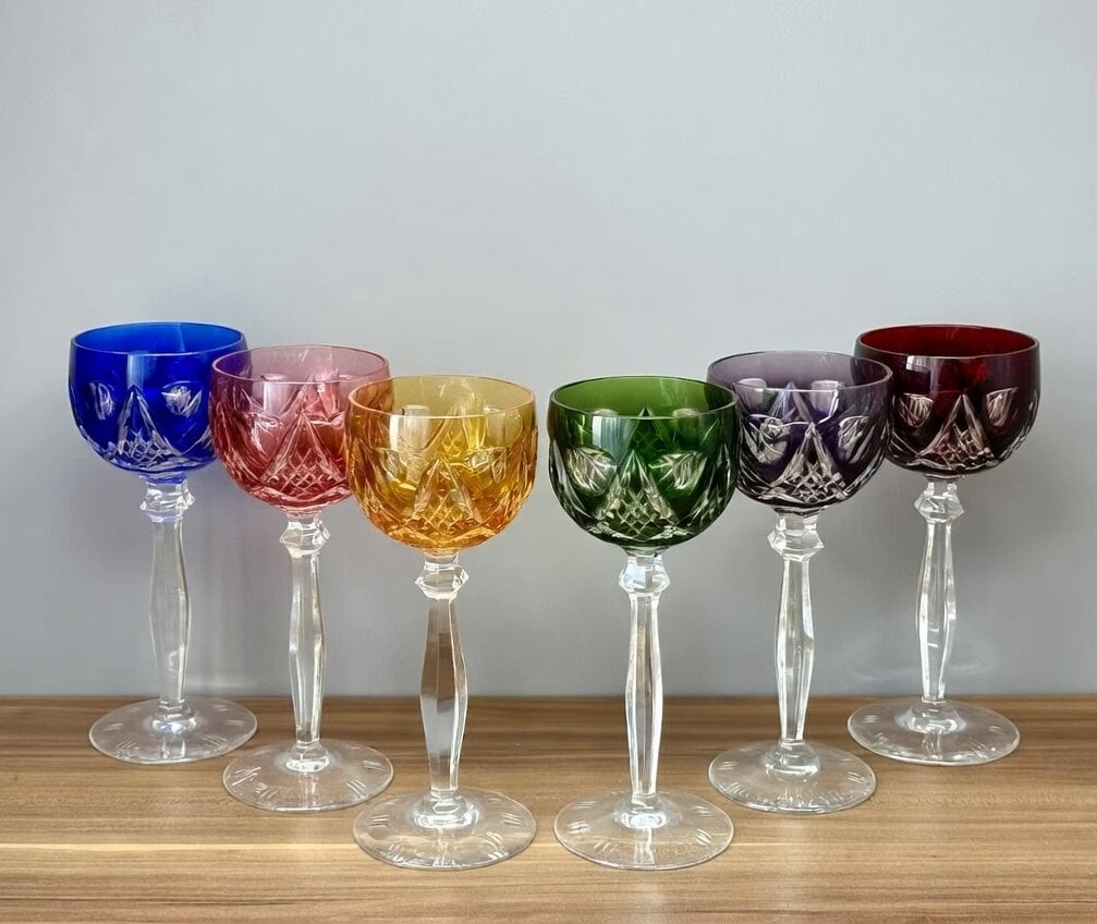 Фужеры для вина хрустальные винтажные Piell & Putzler Crystal GDR (2864529719)