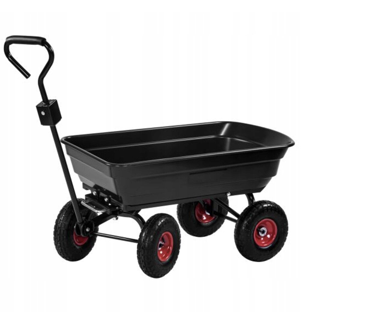 Тележка садовая самосвалная Kraft&Dele KD3127 300 кг Черная (KD3127)