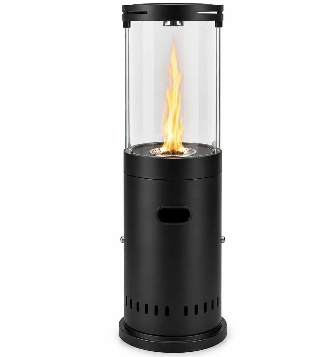 Газовый обогреватель уличный Gordon 11 кВт с эффектом пламени/стеклянным защитным цилиндром 134 см (G1540)