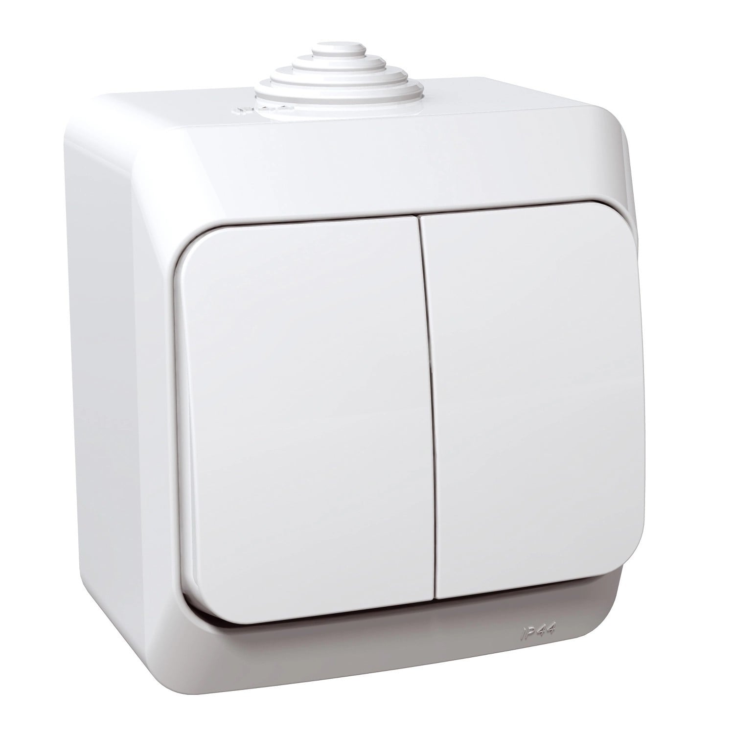 Вимикач двоклавішний Schneider Electric Cedar Plus IP44 Білий (WDE000550) Вимикач двоклавішний Schneider Electric Cedar Plus IP44 Білий (WDE000550)