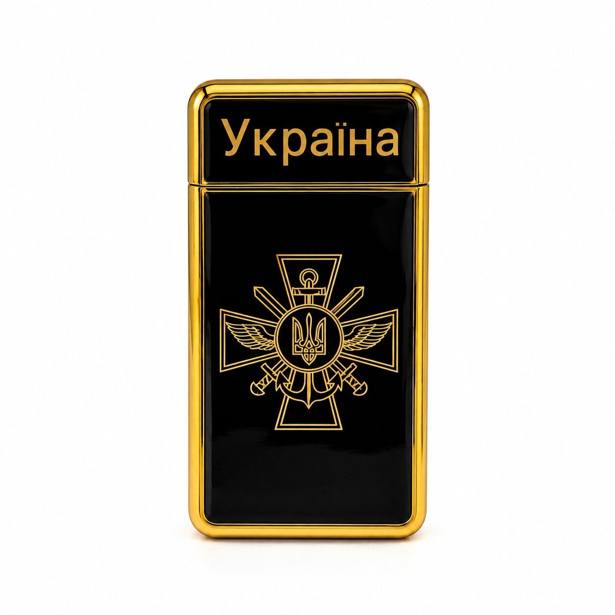 Зажигалка газовая Ukraine Трезубец HL-124-4 в подарочной упаковке (07149)
