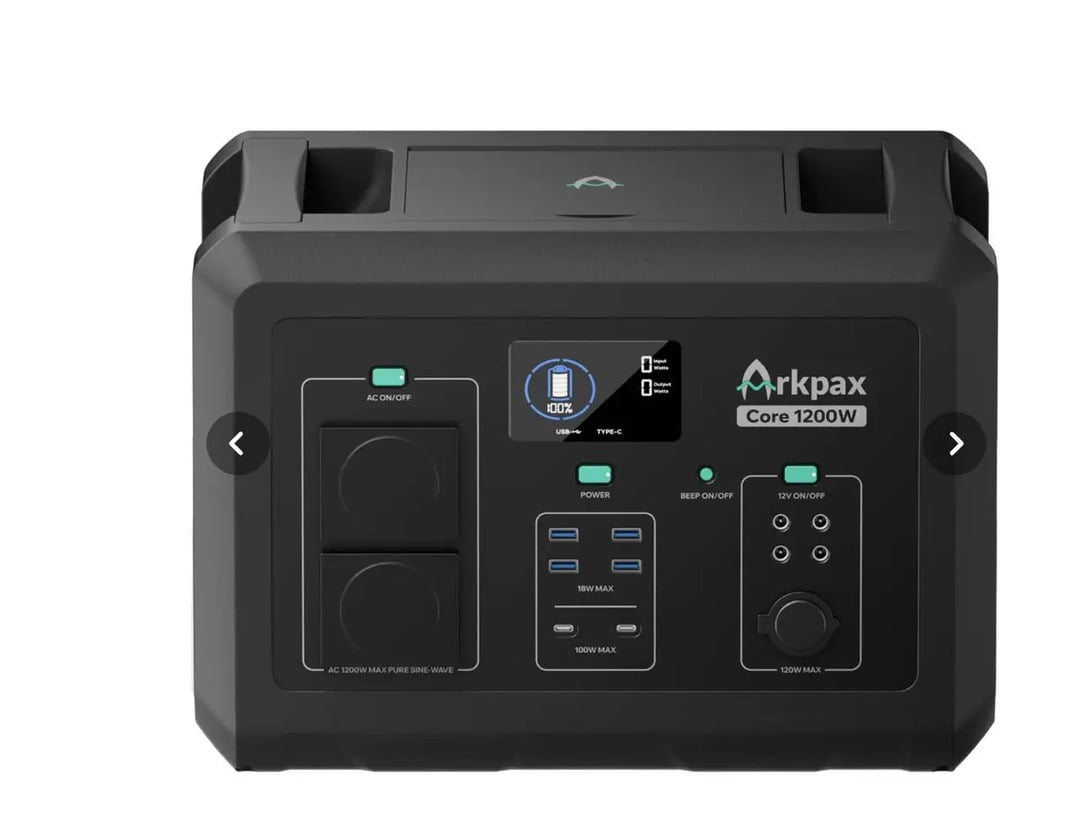 Зарядная станция Arkpax 1200Вт 1024 Вт·час выход 2 AC USB-C Черный (38944904) Зарядная станция Arkpax 1200Вт 1024 Вт·час выход 2 AC USB-C Черный (38944904)