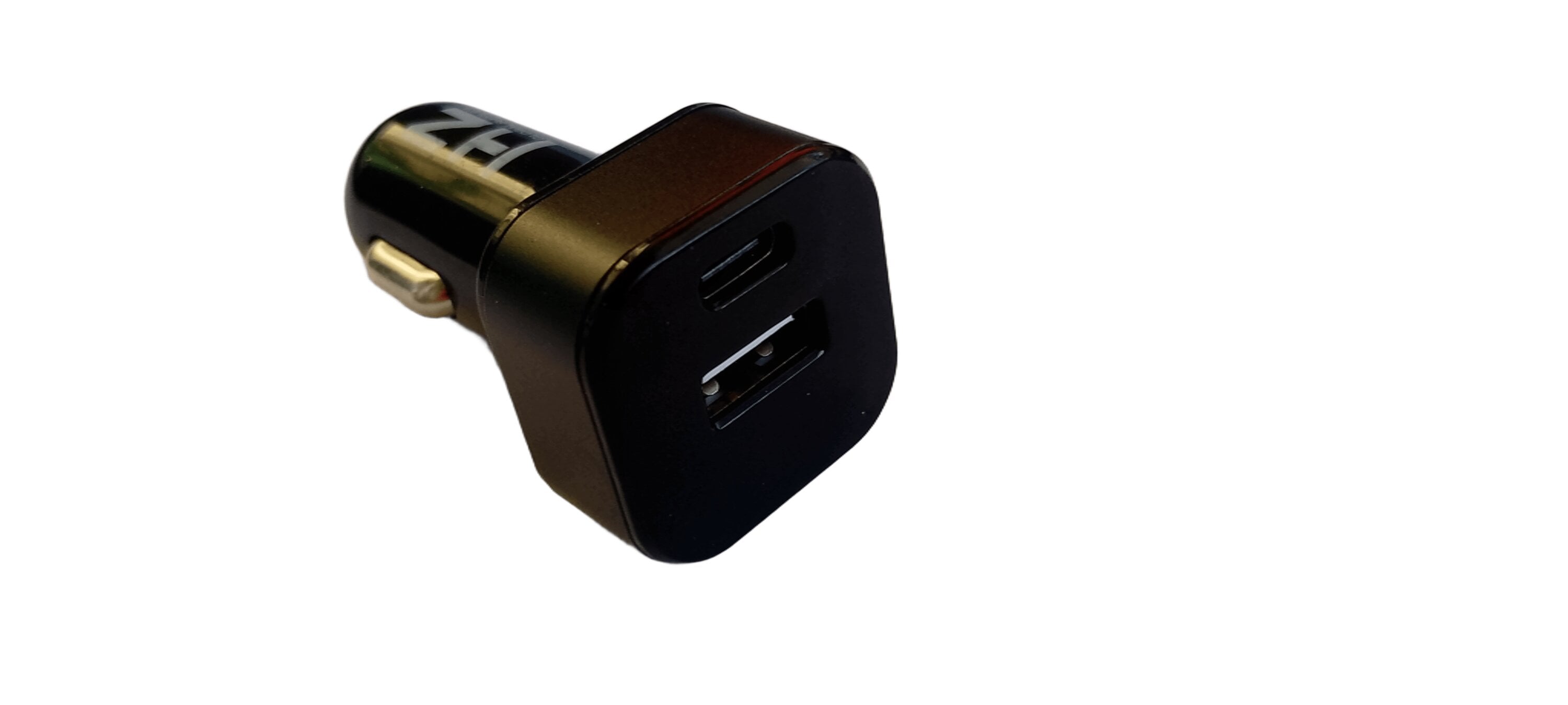 Зарядний пристрій для гаджетів в авто HZ HC1 на 1 USB+1 TypeC 2,4А з дисплеєм (2567)