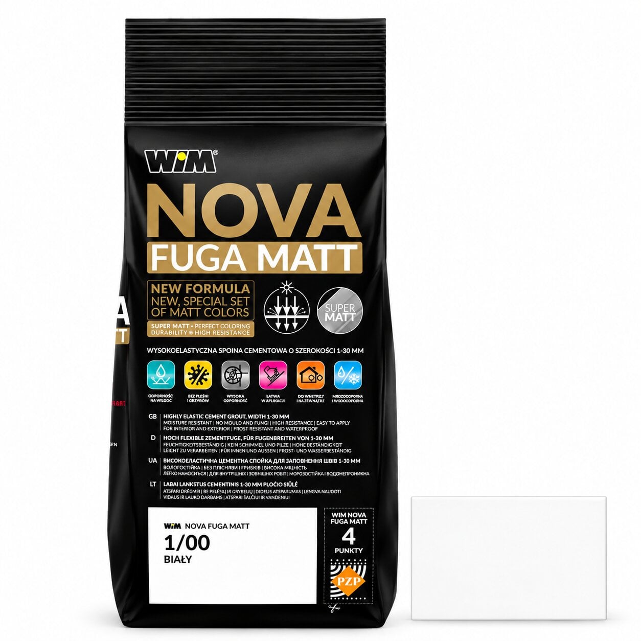 Затирка для швов WIM NOVA FUGA MATT 1/00 2 кг Белый (000000050-1)