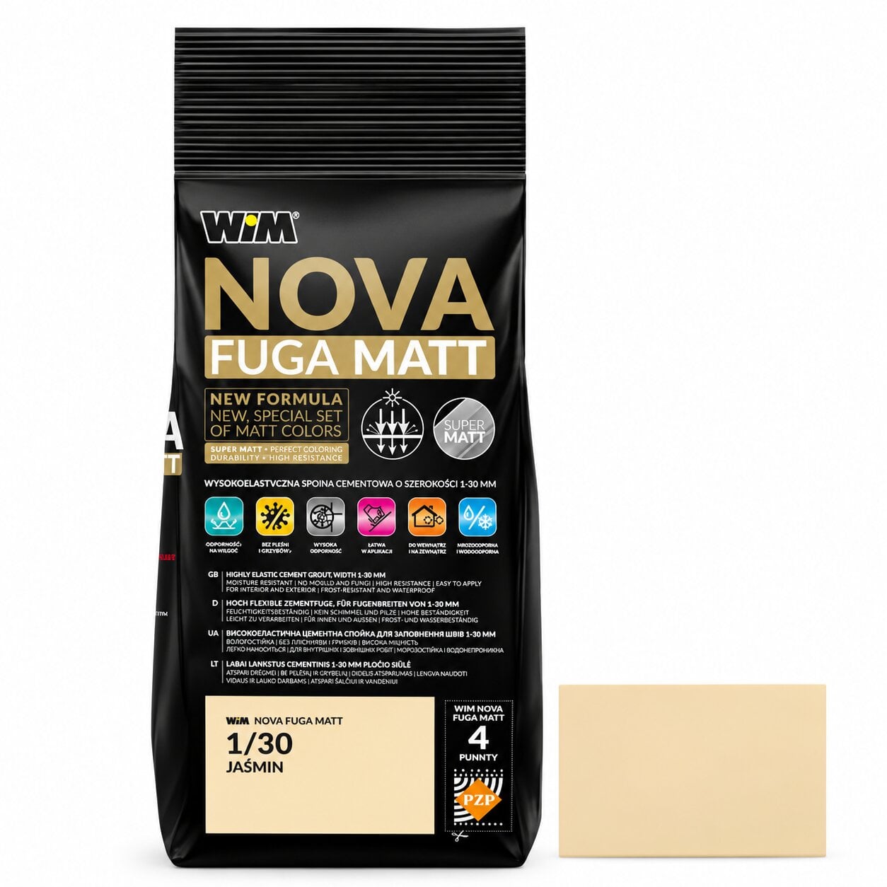 Затирка для швов WIM NOVA FUGA MATT 1/30 2 кг Жасмин (00000001-30)