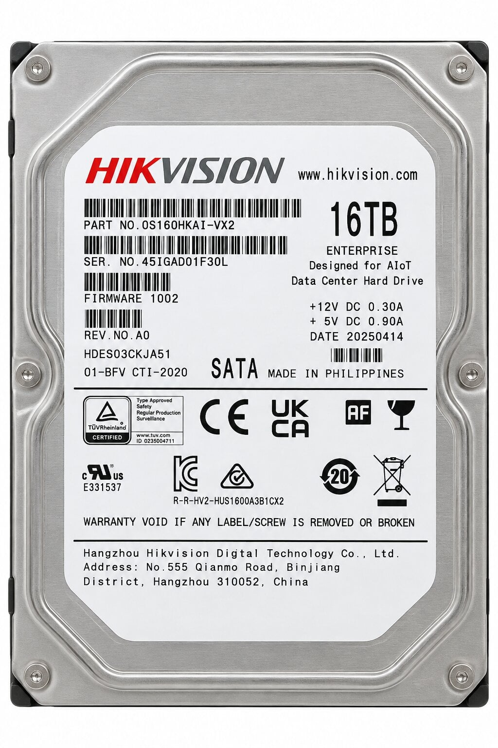 Жорсткий диск внутрішній Hikvsion DS160HKAI-VX2 (3231751177)