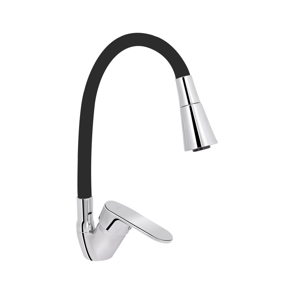 Змішувач для кухні Lidz LDTAN008F3BCR39484 Tani 008F3 k40 з гнучким виливом Chrome/Black (SD00045588)