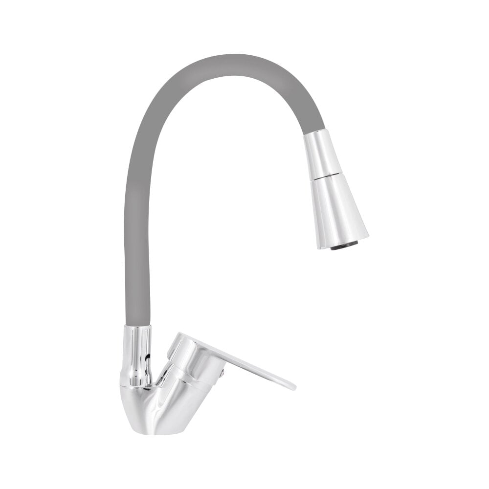 Змішувач для кухні Lidz LDTAN008F3GCR39507 Tani 008F3 k40 з гнучким виливом Chrome/Grey (SD00045611)