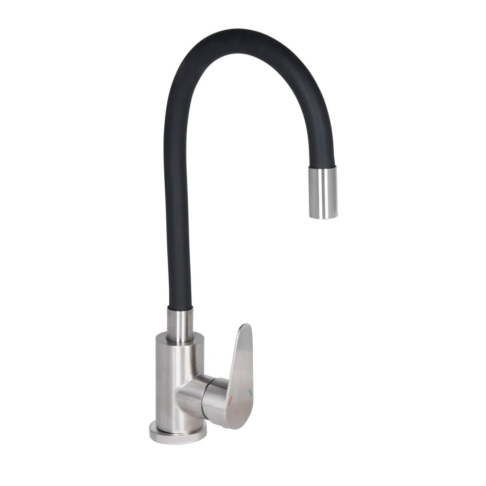 Змішувач для кухні Lidz LDVID015F3BLA43358 Vida 015F3 k35 з гнучким виливом Black (SD00049481)
