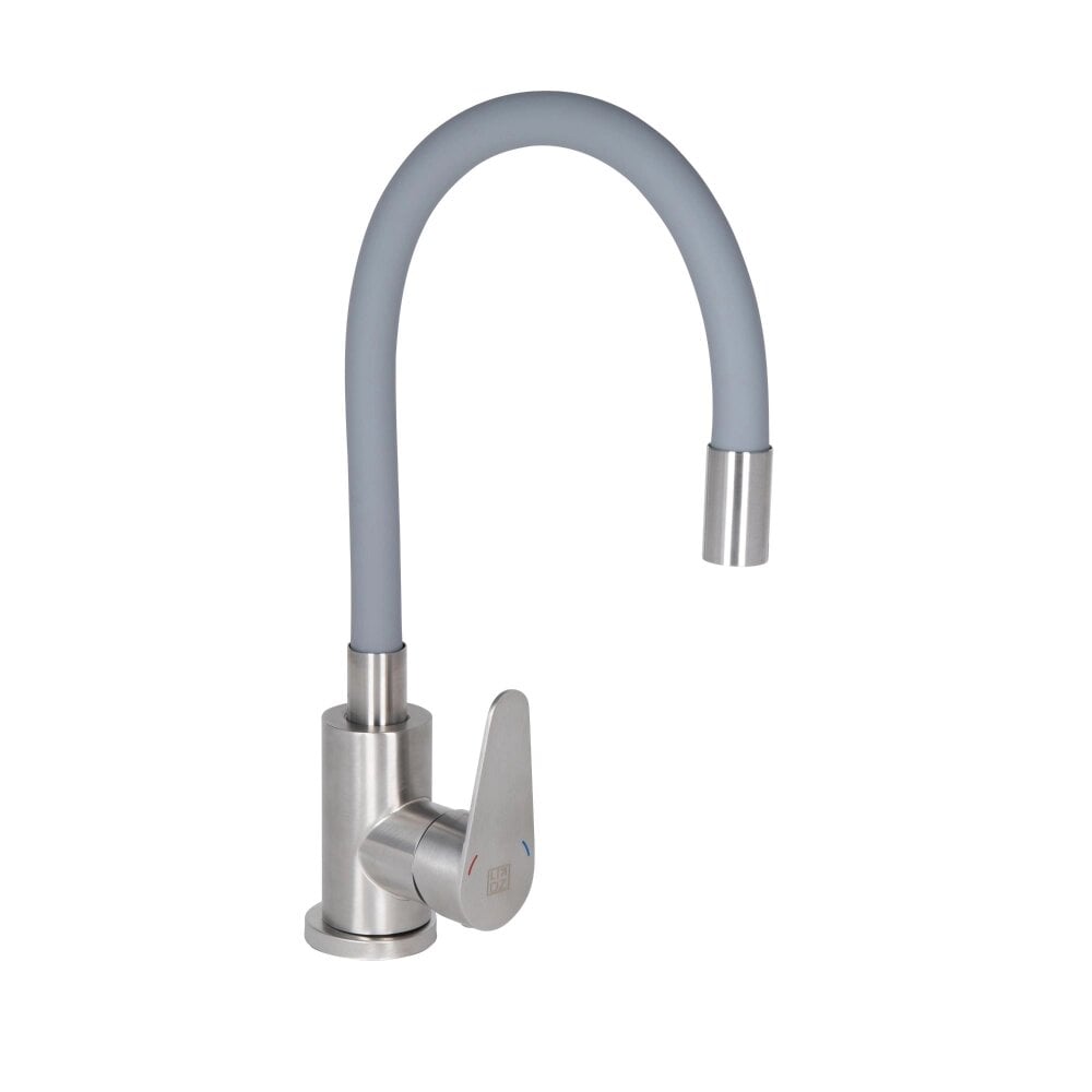 Змішувач для кухні Lidz LDVID015F3GRE43356 Vida 015F3 k35 з гнучким виливом Grey (SD00049479)