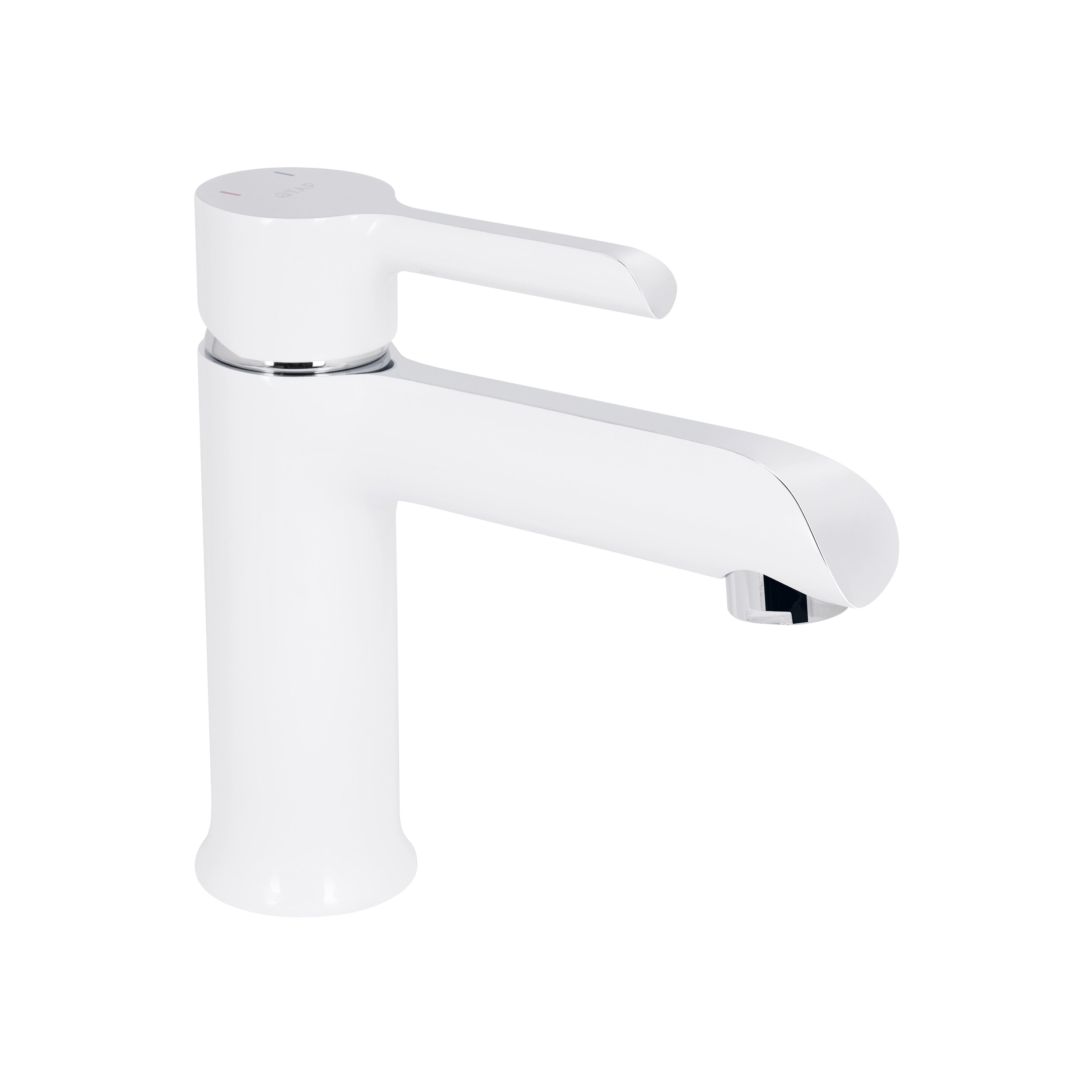 Смеситель для раковины низкий Qtap Grand k35 Chrome/White (QTGRAWCR001F)