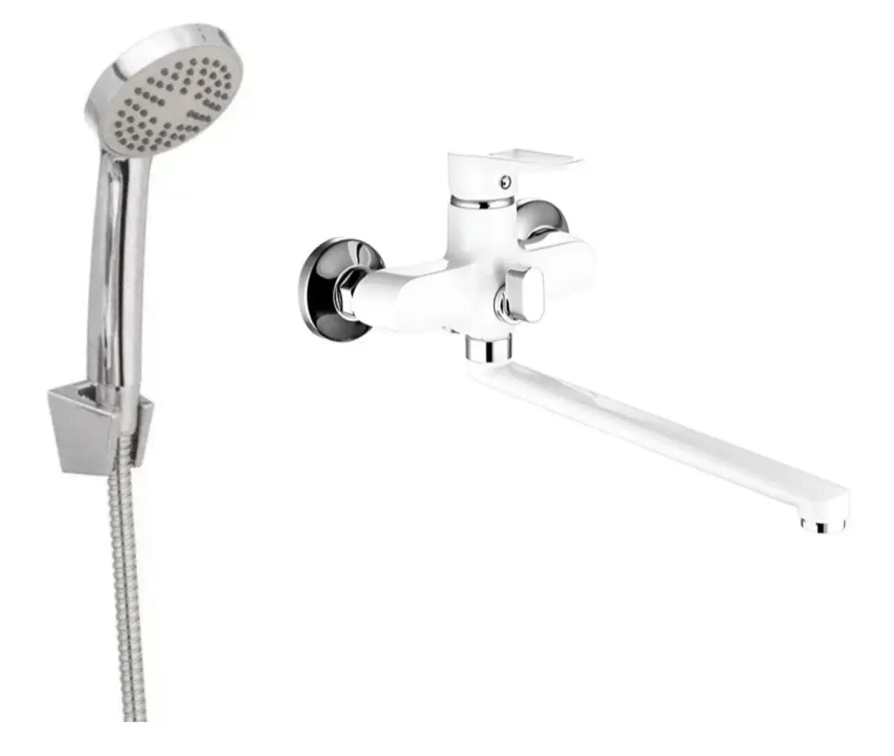 Смеситель для ванны белый матовый Mixxus Elba 006 EURO (MI6588) (MI6588)