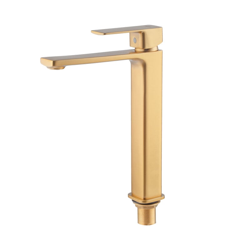 Смеситель высокий Haiba KUBUS 001 HB9623 Brushed Gold (HB9623)
