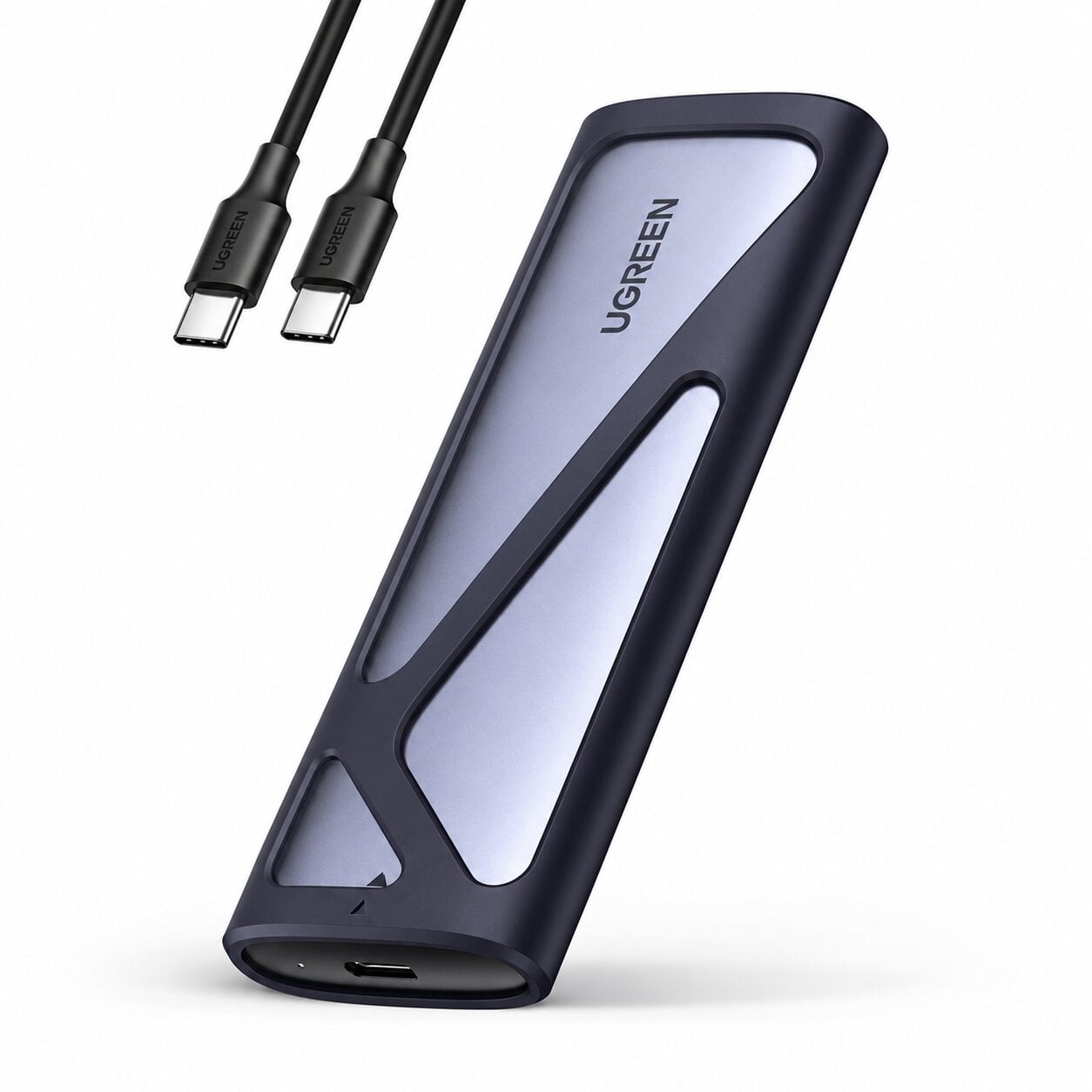 Кишеня зовнішня UGREEN CM400 10903 для SSD M.2 SATA NGFF/USB 3.1 до 5 Гбіт/с/USB-C Сірий (38940595)
