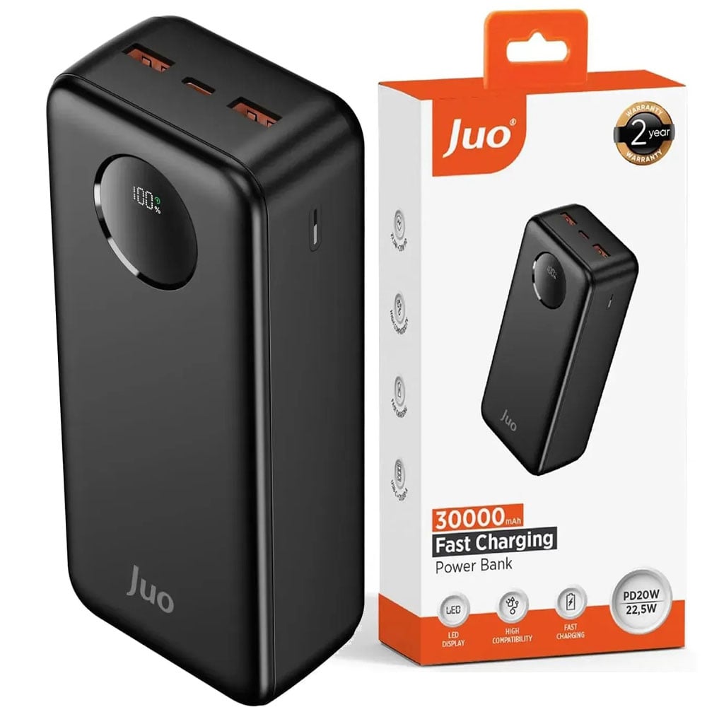 Аккумулятор внешний JUO PD20W 22,5 W на 20000 mAh 2xUSB/Type-C