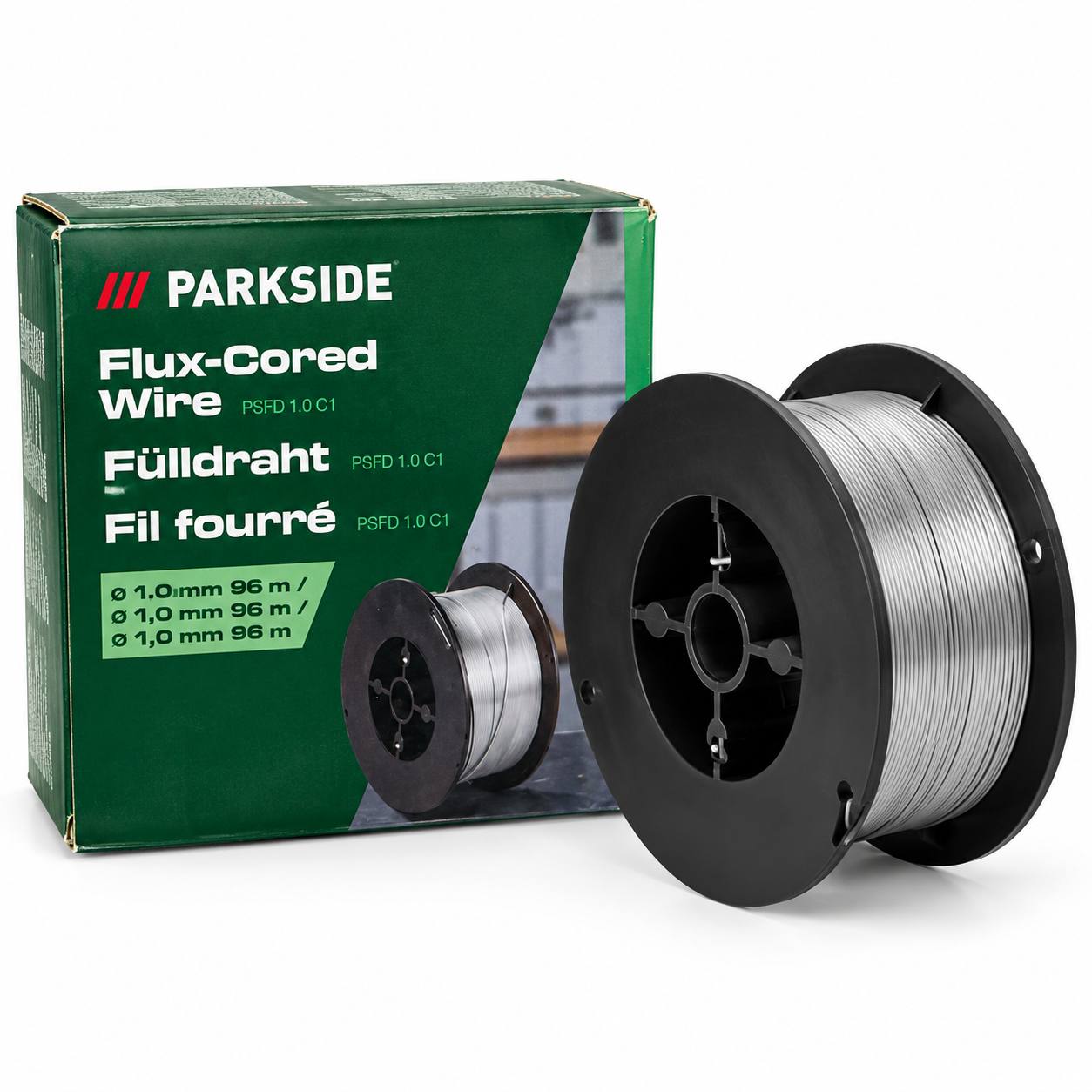 Сварочная порошковая проволока PARKSIDE PSFD 1.0 C1 1,0 мм 450 г 96 м для сварки без газа (PSFD-10-C1)