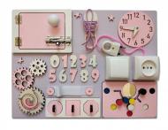 Бизиборд BusyHands Small 30х40 см с розеткой Розовый (BH01) Бизиборд BusyHands Small 30х40 см с розеткой Розовый (BH01)