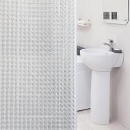 Штора для душа Tatkraft Chrystal 3D эффект с кольцами 12 шт 180х180 см (18129) Штора для душа Tatkraft Chrystal 3D эффект с кольцами 12 шт 180х180 см (18129)