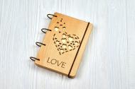 Блокнот из дерева Love А6 7302 Блокнот из дерева Love А6 7302