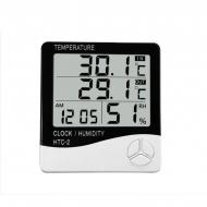 Електронний цифровий термометр гігрометр Ketontek НТС-2 з виносним датчиком та годинником 