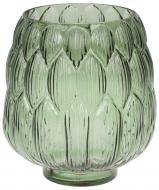 Ваза декоративная Ancient Glass Артишок 13х18х20 см Зелений