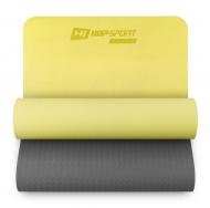 Килимок для фітнесу та йоги Hop-Sport HS-T006GM TPE 0,6 см Жовто-сірий Килимок для фітнесу та йоги Hop-Sport HS-T006GM TPE 0,6 см Жовто-сірий