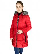Куртка жіноча довга BXJY з капюшоном 2XL Червоний