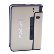Портсигар Focus Light с зажигалкой и авто выбросом сигарет Серый (DJ-YH002) Портсигар Focus Light с зажигалкой и авто выбросом сигарет Серый (DJ-YH002)