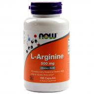 L-аргінін Now Foods 500 мг 100 капсул (NF0030)