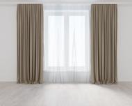 Комплект штор Lux Portiery микровелюр 250x260 см 2 шт Коричнево-бежевый (AV89767) Комплект штор Lux Portiery микровелюр 250x260 см 2 шт Коричнево-бежевый (AV89767)