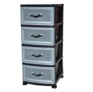 Комод пластиковый Efe 25 37x47x92 см Серо-черный Комод пластиковый Efe 25 37x47x92 см Серо-черный