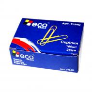 Скріпки позолочені круглі Eco-Eagle 100 шт. в упаковці 28 мм (TY54G) Скріпки позолочені круглі Eco-Eagle 100 шт. в упаковці 28 мм (TY54G)