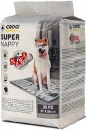 Одноразові пелюшки для собак Croci Super nappy з газетним принтом 57х54 см 30 шт