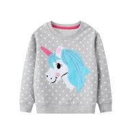 Свитшот для девочки Berni Kids Unicorn р. 130 с изображением Серый (59550) Свитшот для девочки Berni Kids Unicorn р. 130 с изображением Серый (59550)