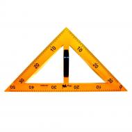 Трикутник Fantasy для шкільної дошки 60 градусів 50 см Жовтий( E-SBA-2)