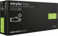 Рукавички нітрилові Mercator Medical Nitrylex Basic S непудровані 100 шт Чорні