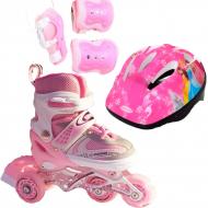 Роликовые коньки Набор Happy Combo Disney 29-33 перестановка колес Princess Pink Розовый (2T3007E) Роликовые коньки Набор Happy Combo Disney 29-33 перестановка колес Princess Pink Розовый (2T3007E)