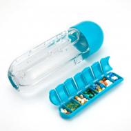 Бутылка для воды со съемной таблетницей Pill Water Bottle Голубой Бутылка для воды со съемной таблетницей Pill Water Bottle Голубой