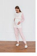 Пижама для беременных и кормящих мам Юла мама  Milena NW-5.6.1 XL 50 Розовый