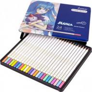 Набір кольорових олівців Marco Chroma Manga в металевому пеналі 24 шт. (8550-24TN) Набір кольорових олівців Marco Chroma Manga в металевому пеналі 24 шт. (8550-24TN)