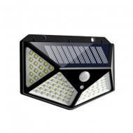 Ліхтар на сонячній батареї Solar Wall Lamp 100 LED з датчиком руху Чорний (7317 / 1L) Ліхтар на сонячній батареї Solar Wall Lamp 100 LED з датчиком руху Чорний (7317 / 1L)