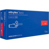 Перчатки нитриловые Nitrylex Mercator Medical L синие 100 шт Синий Перчатки нитриловые Nitrylex Mercator Medical L синие 100 шт Синий
