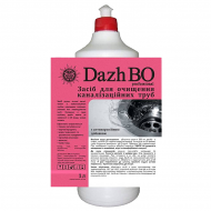 Средство для прочистки канализационных труб DazhBO Профессиональный с антикоррозийной добавкой 1 л