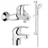 Набір змішувачів Grohe Euroeco 3 в 1 123226S Набір змішувачів Grohe Euroeco 3 в 1 123226S